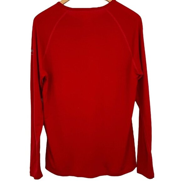 SN Super.Natural Base Layer Top Red Size S Long Sleeve Pullover Wool Blend - Picture 2 of 7